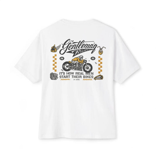 55 Shark Vintage Gentleman Racer Print T-shirt Savile Speed Co.