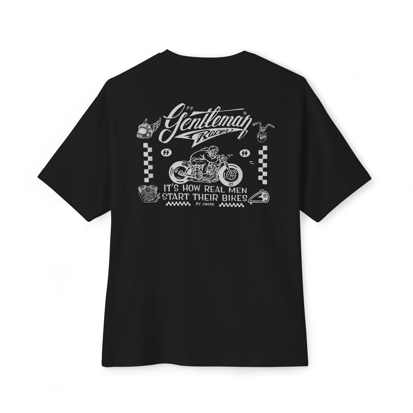 55 Shark Vintage Gentleman Racer Print T-shirt - Savile Speed Co.