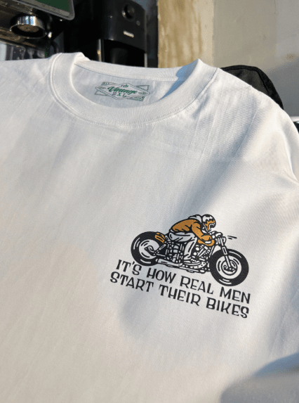 55 Shark Vintage Gentleman Racer Print T-shirt - Savile Speed Co.