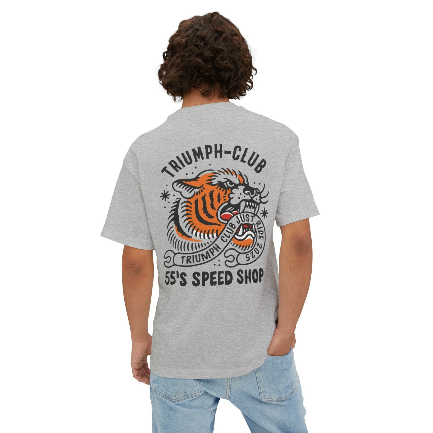 55 Shark Vintage Triumph Tiger Print T-Shirt - Savile Speed Co.