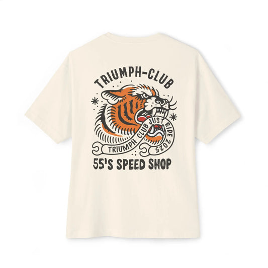 55 Shark Vintage Triumph Tiger Print T-Shirt Savile Speed Co.