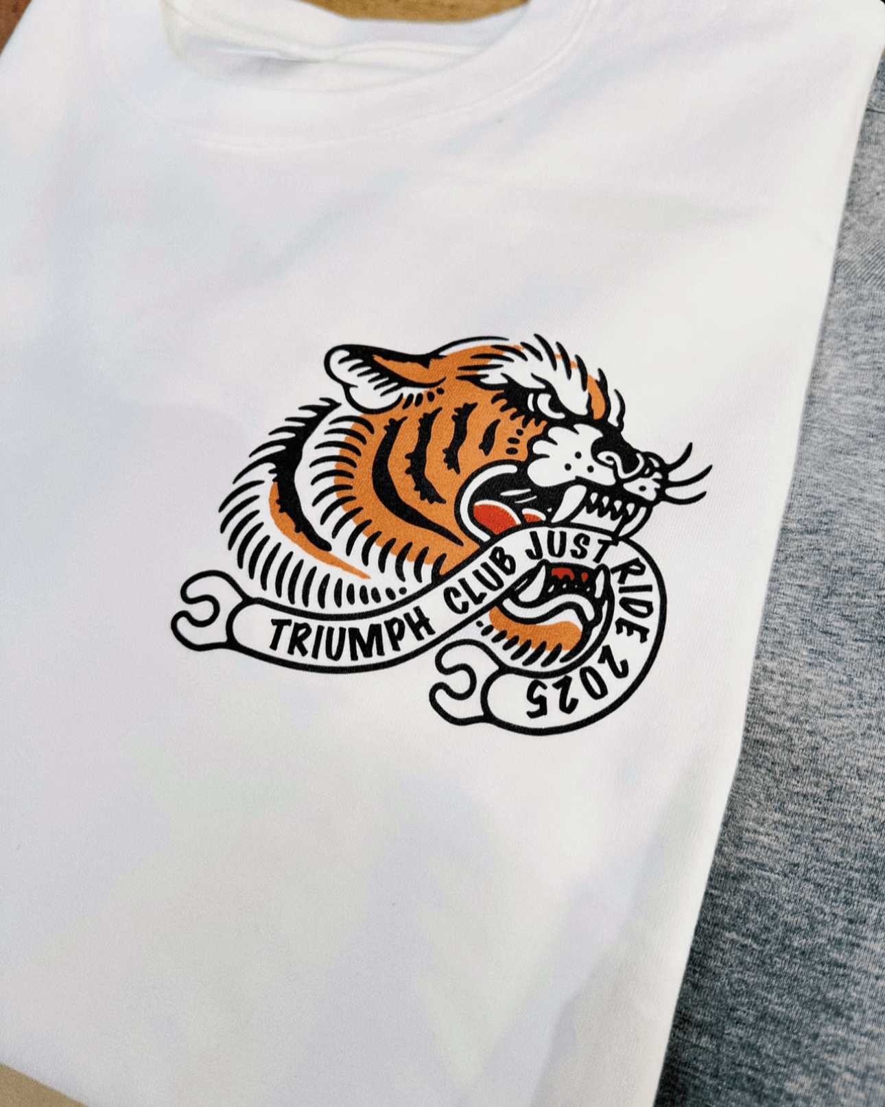 55 Shark Vintage Triumph Tiger Print T-Shirt - Savile Speed Co.