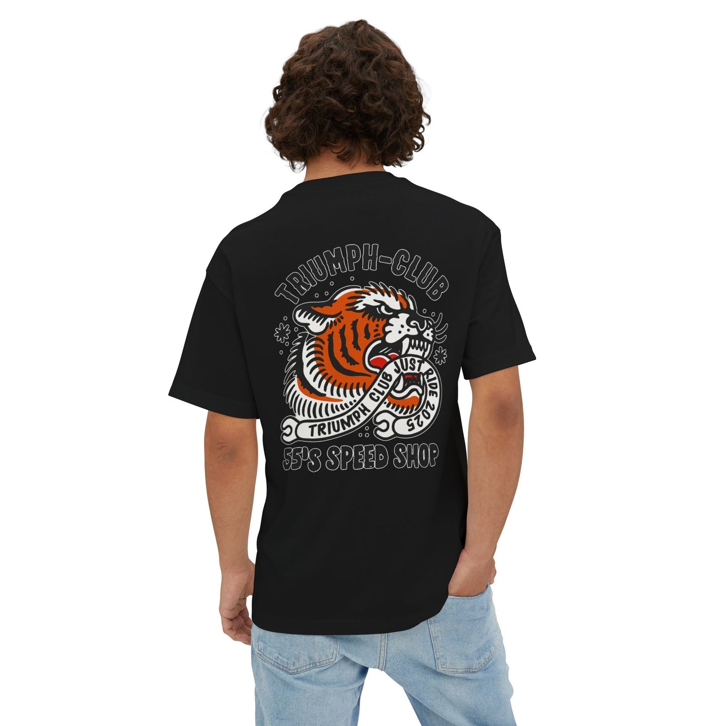 55 Shark Vintage Triumph Tiger Print T-Shirt - Savile Speed Co.