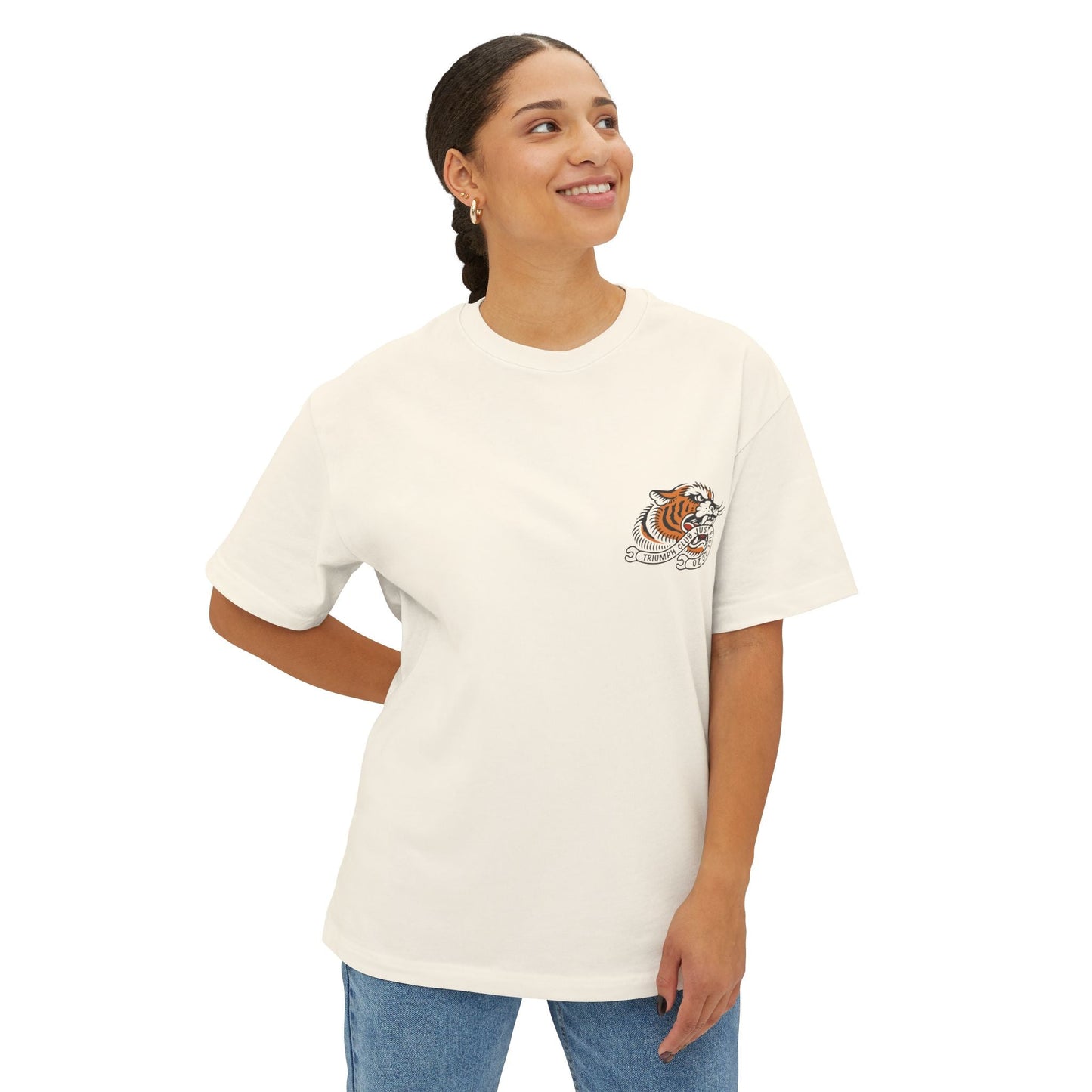 55 Shark Vintage Triumph Tiger Print T-Shirt - Savile Speed Co.