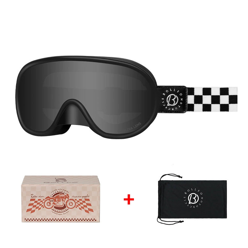 BOLLFO Retro Motorcycle Riding Goggles