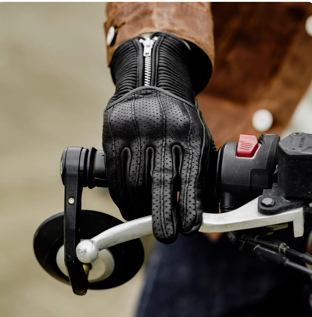 MR MOTOR Lamb Skin Retro Motorcycle Riding Gloves