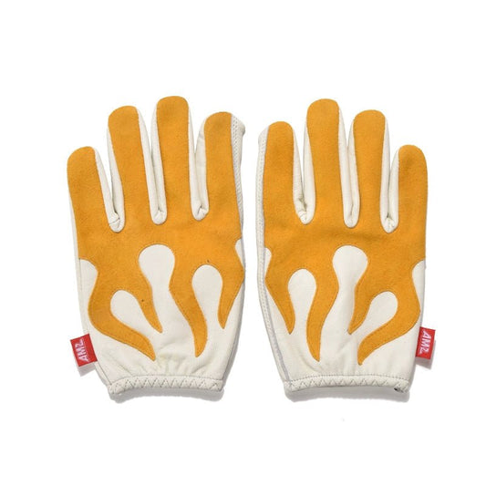 AMZ Flame Cruiser Leather Retro Motorcycle Gloves - Savile Speed Co.