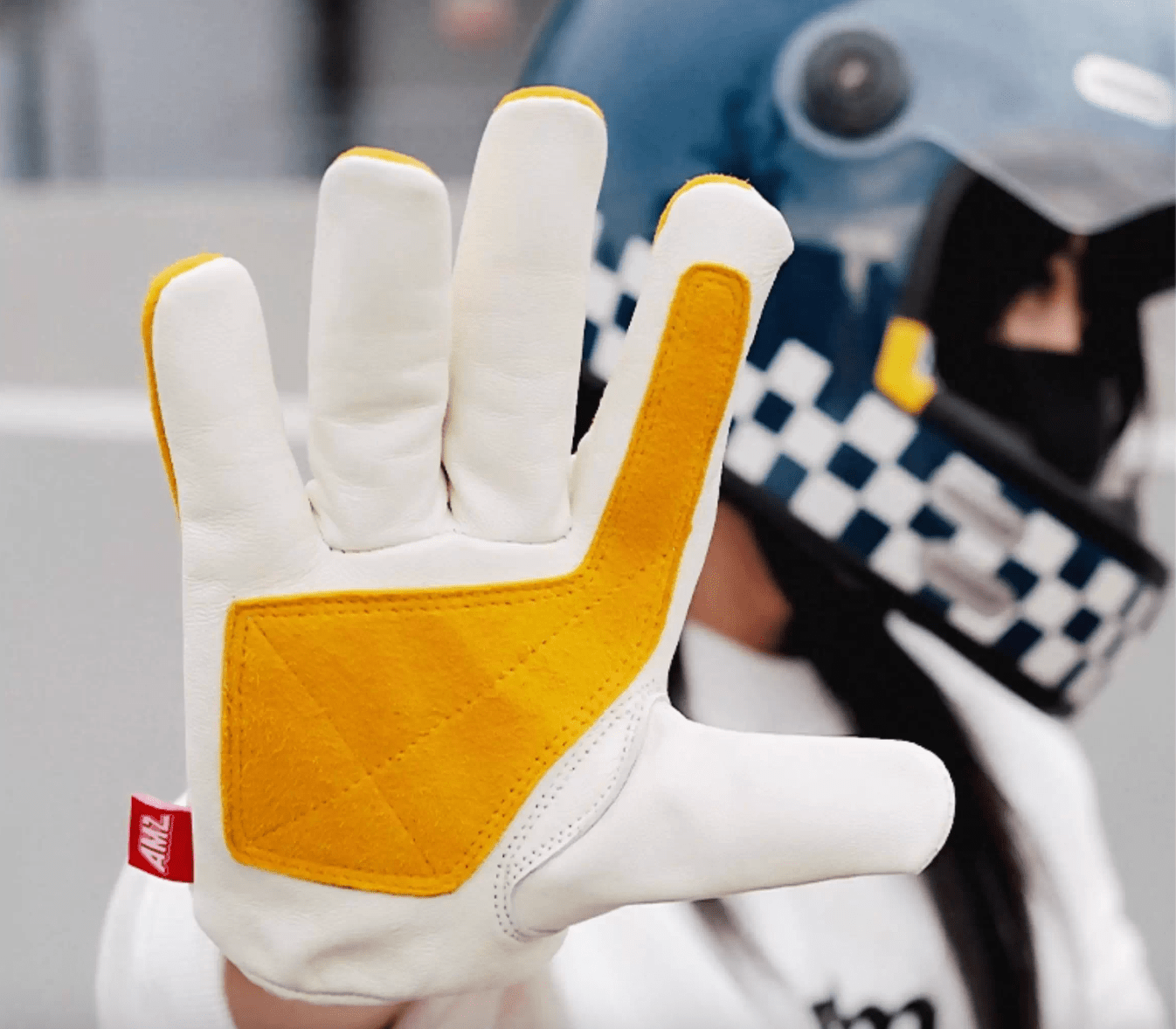 AMZ Flame Cruiser Leather Retro Motorcycle Gloves - Savile Speed Co.