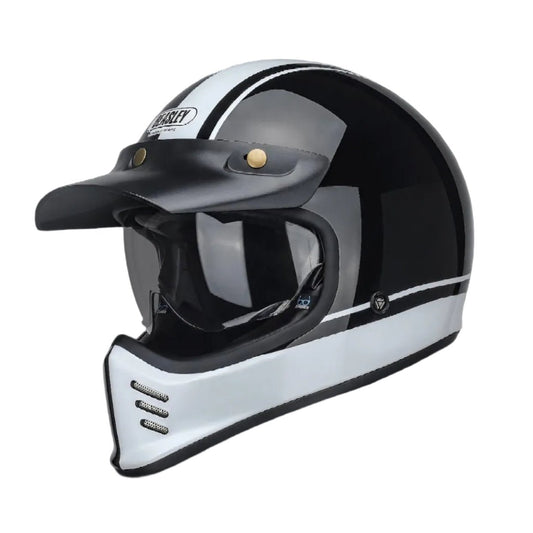 BEASLEY 502 Scrambler Retro Motorcycle Helmet DOT/ECE Certified - Savile Speed Co.