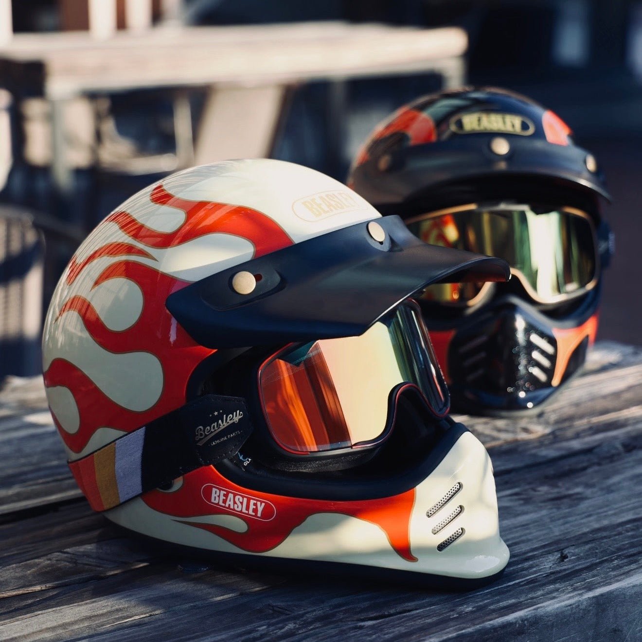 Punk Motorcycle Helmet Cyber Gear- I29 Golden Shield Flower / 3XL
