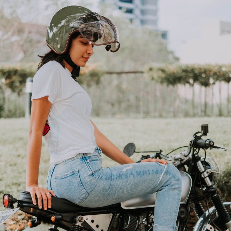 Feture Bubble Shield 3-Snap Flip-Up Motorcycle Visor - Savile Speed Co.