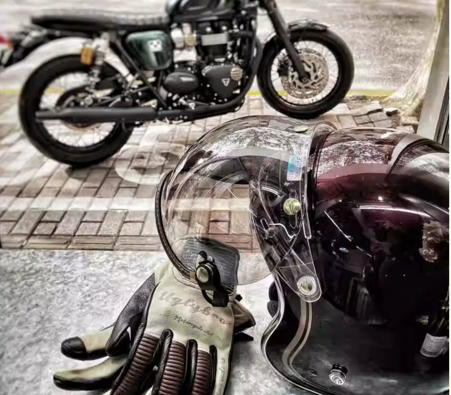 Feture Bubble Shield 3-Snap Flip-Up Motorcycle Visor - Savile Speed Co.