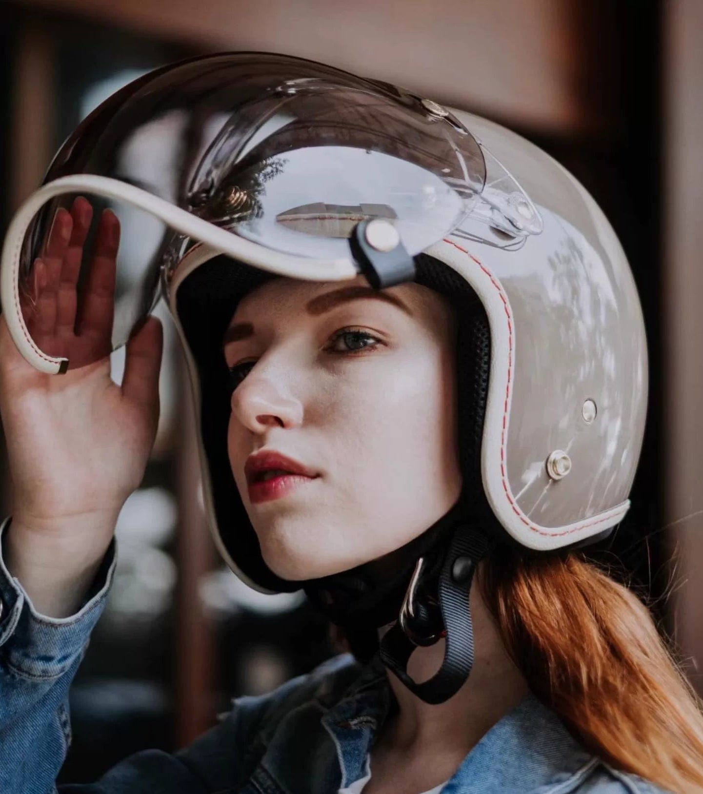 Feture Bubble Shield 3-Snap Flip-Up Motorcycle Visor - Savile Speed Co.