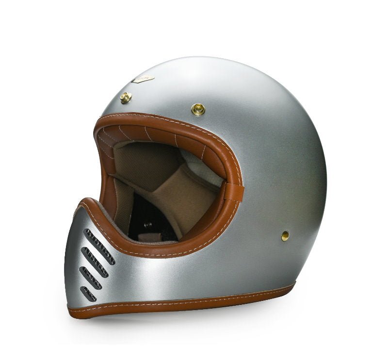 Feture STEVEN CUSTOM Retro Motorcycle Helmet DOT - Savile Speed Co.