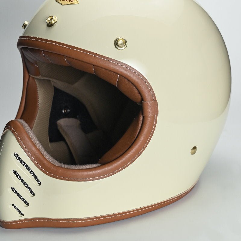 Feture STEVEN CUSTOM Retro Motorcycle Helmet DOT - Savile Speed Co.