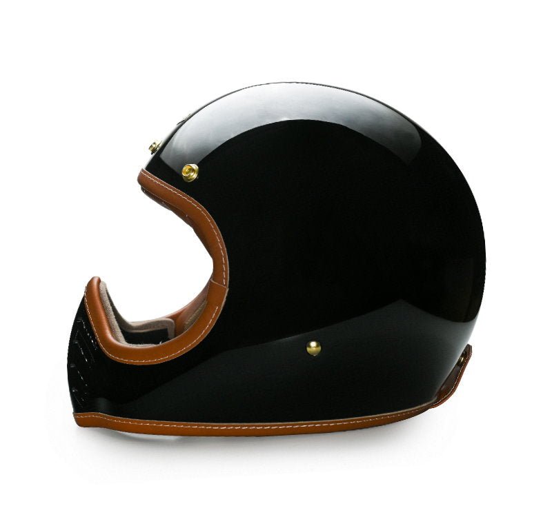 Feture STEVEN CUSTOM Retro Motorcycle Helmet DOT - Savile Speed Co.