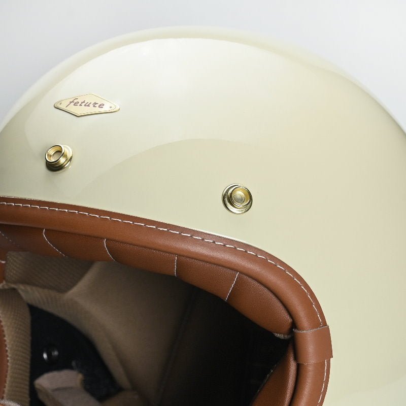 Feture STEVEN CUSTOM Retro Motorcycle Helmet DOT - Savile Speed Co.
