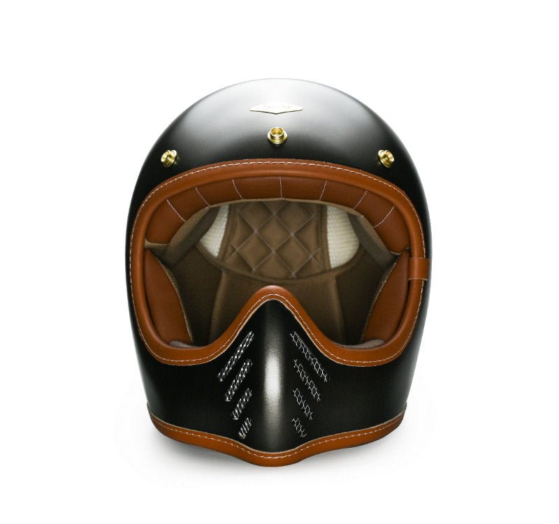 Feture STEVEN CUSTOM Retro Motorcycle Helmet DOT - Savile Speed Co.