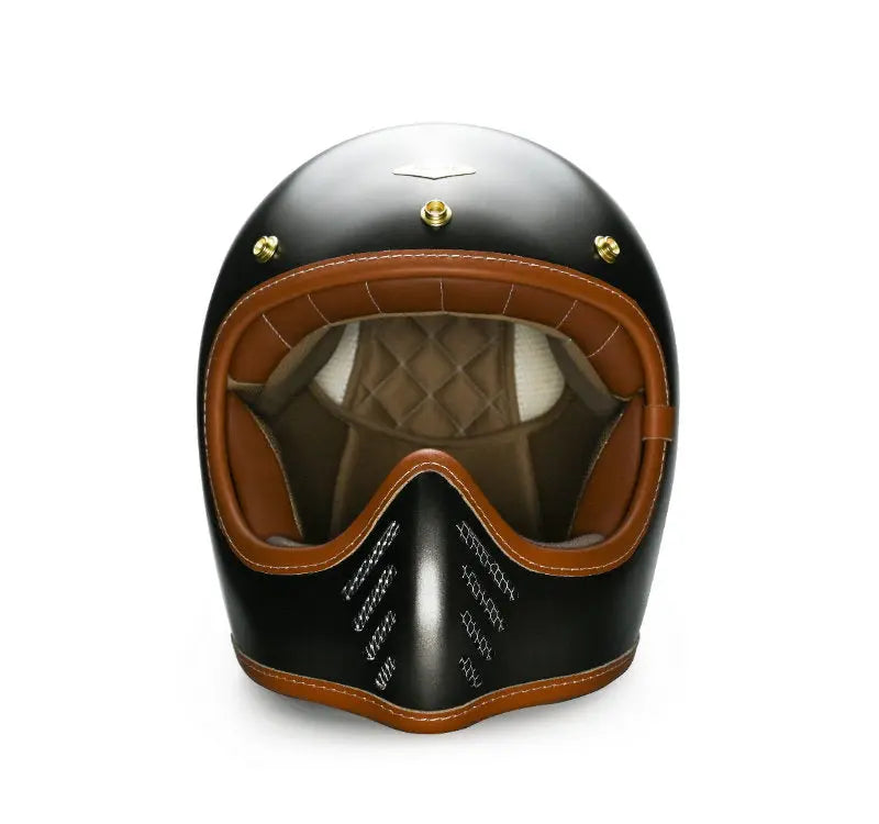 Feture STEVEN CUSTOM Retro Motorcycle Helmet DOT - Savile Speed Co. Retro Motorcycle Helmet scrambler helmet cafe racer