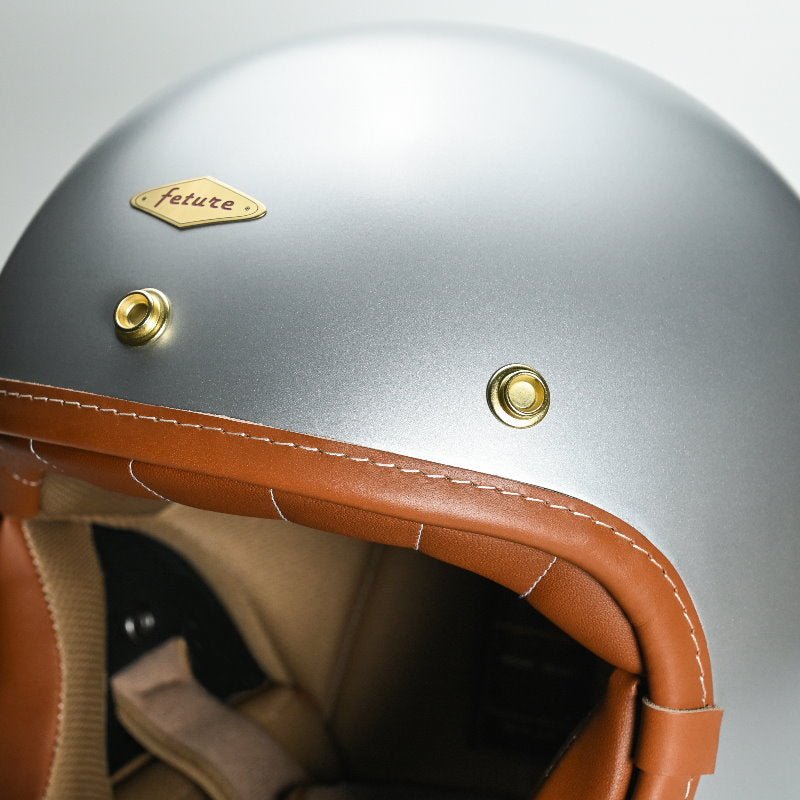 Feture STEVEN CUSTOM Retro Motorcycle Helmet DOT - Savile Speed Co.