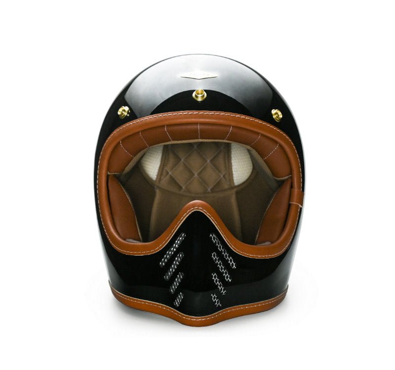 Feture STEVEN CUSTOM Retro Motorcycle Helmet DOT - Savile Speed Co.