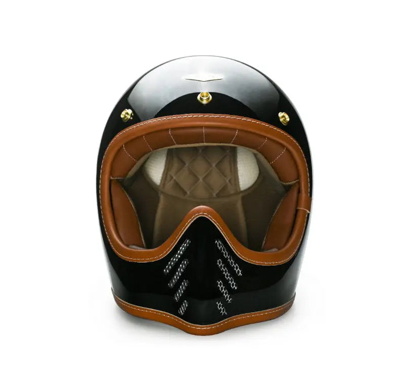 Feture STEVEN CUSTOM Retro Motorcycle Helmet DOT - Savile Speed Co. Retro Motorcycle Helmet scrambler helmet cafe racer