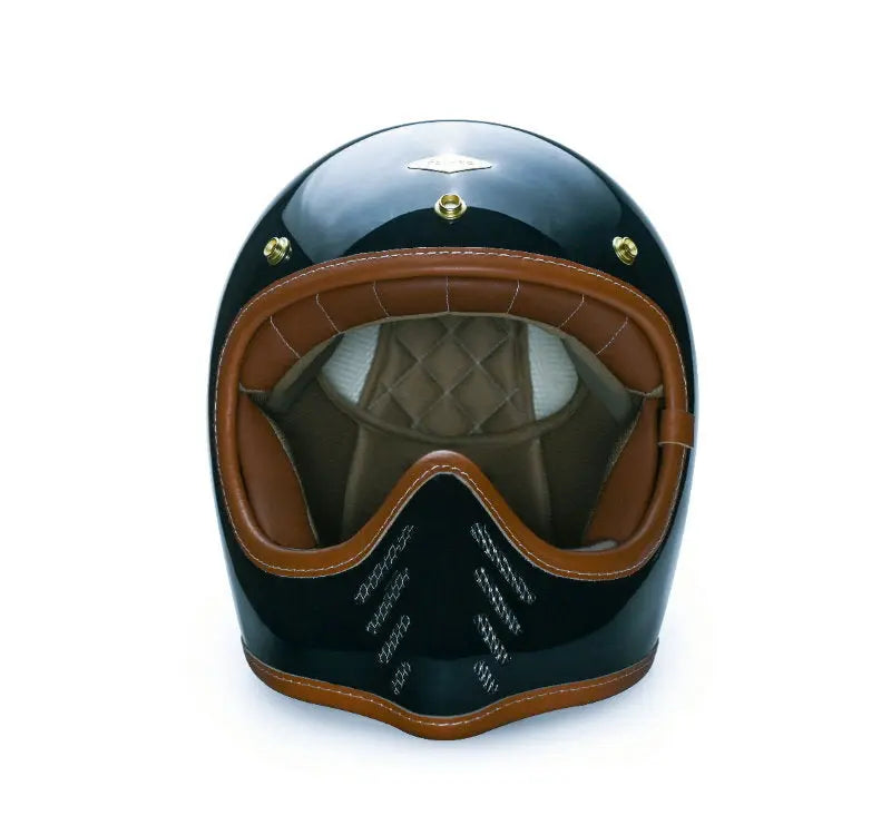Feture STEVEN CUSTOM Retro Motorcycle Helmet DOT - Savile Speed Co. Retro Motorcycle Helmet scrambler helmet cafe racer