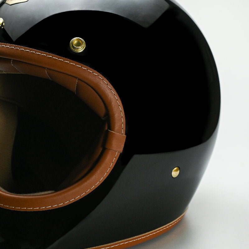 Feture STEVEN CUSTOM Retro Motorcycle Helmet DOT - Savile Speed Co.