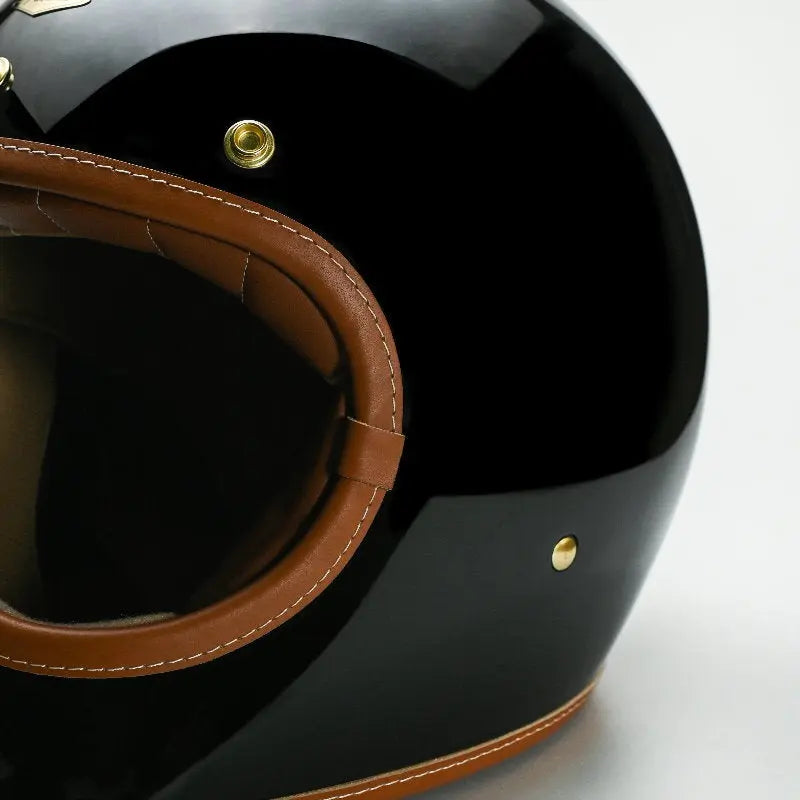 Feture STEVEN CUSTOM Retro Motorcycle Helmet DOT - Savile Speed Co. Retro Motorcycle Helmet scrambler helmet cafe racer