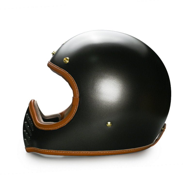 Feture STEVEN CUSTOM Retro Motorcycle Helmet DOT - Savile Speed Co.