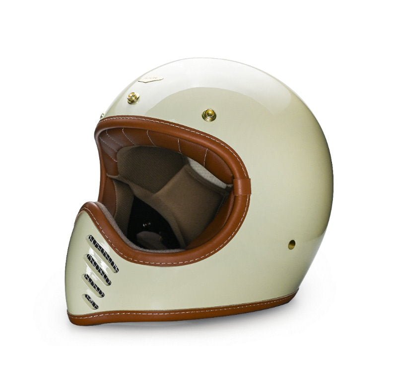 Feture STEVEN CUSTOM Retro Motorcycle Helmet DOT - Savile Speed Co.