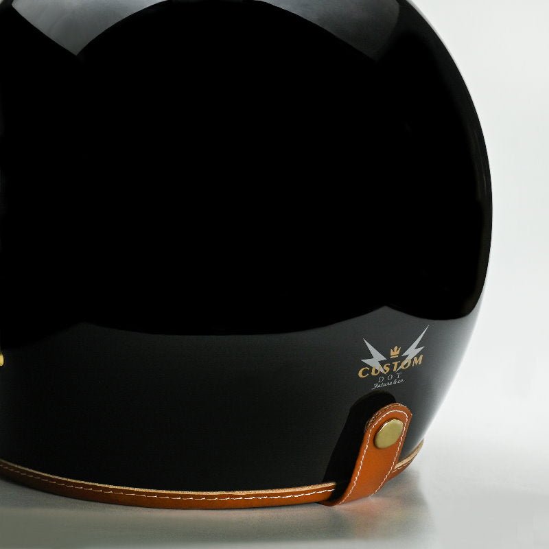 Feture STEVEN CUSTOM Retro Motorcycle Helmet DOT - Savile Speed Co.