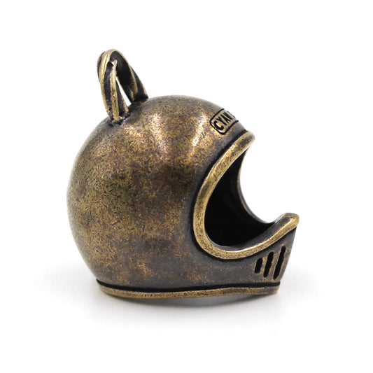 Fogy Garage Brass Handmade Helmet Keychain Savile Speed Co.