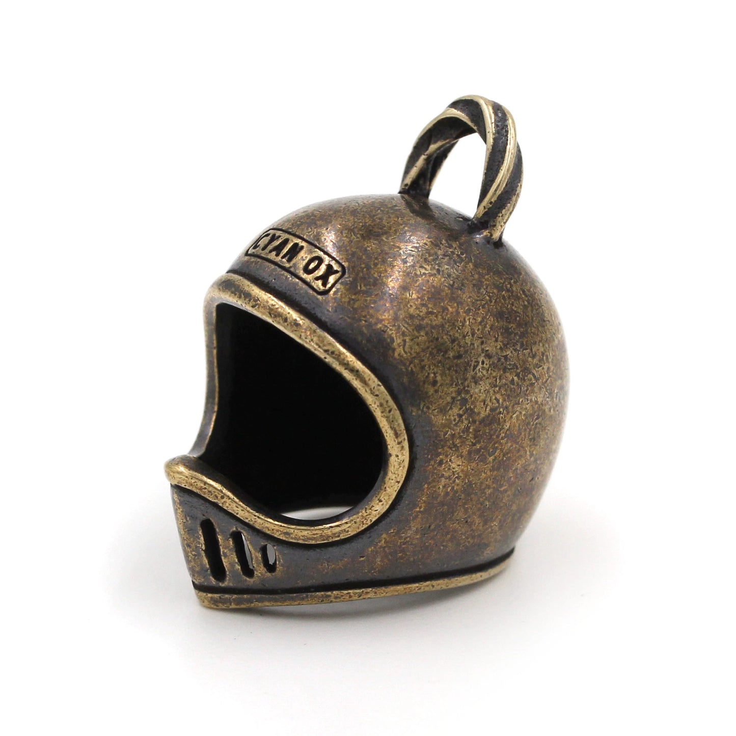 Fogy Garage Brass Handmade Helmet Keychain - Savile Speed Co.