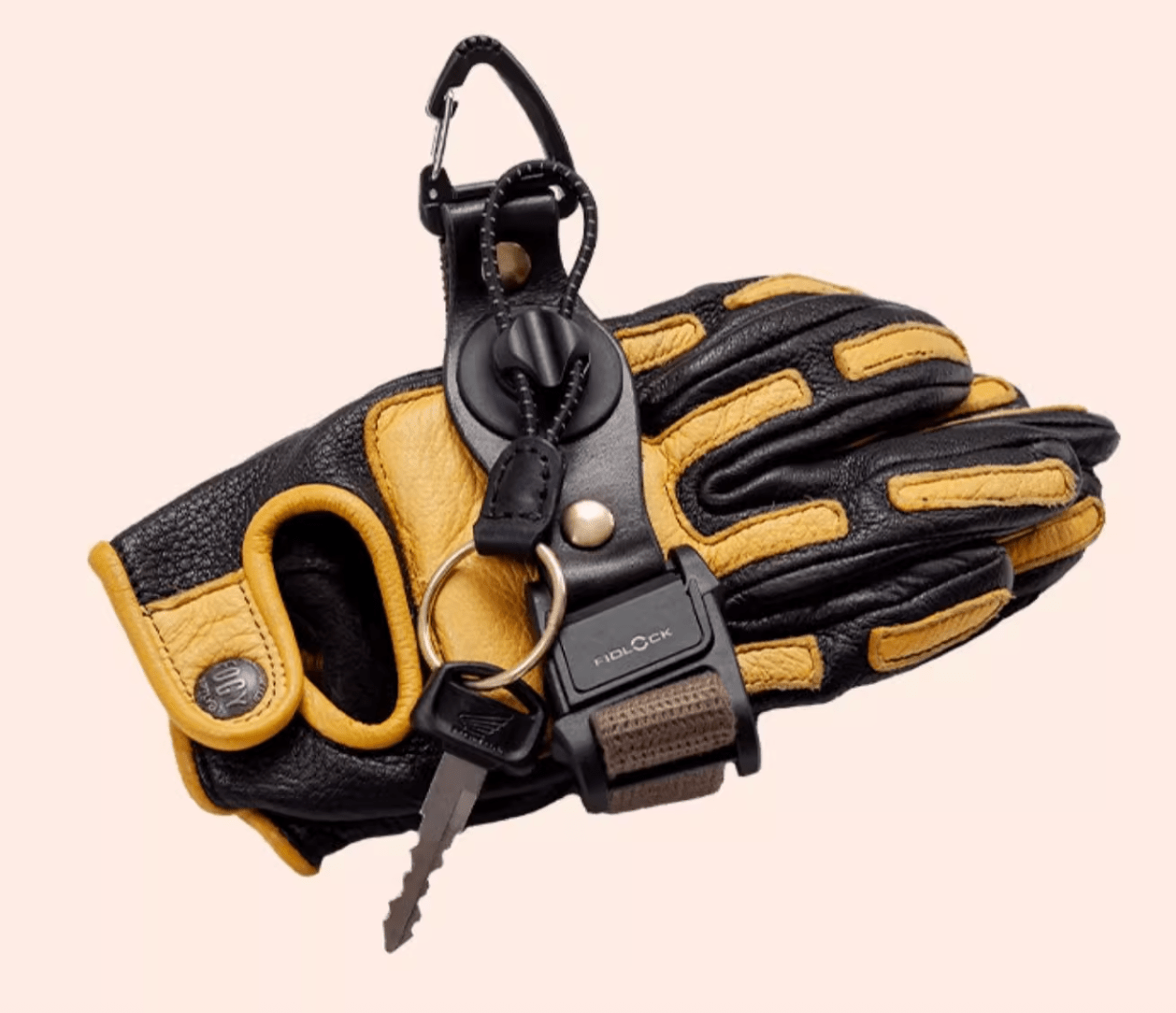 Fogy Garage Canvas Motorcycle Gloves & Key Organizer Clip - Savile Speed Co.