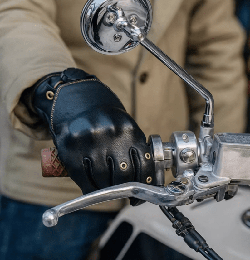 Fogy Garage Fidlock Retro Leather Motorcycle Gloves - Savile Speed Co.