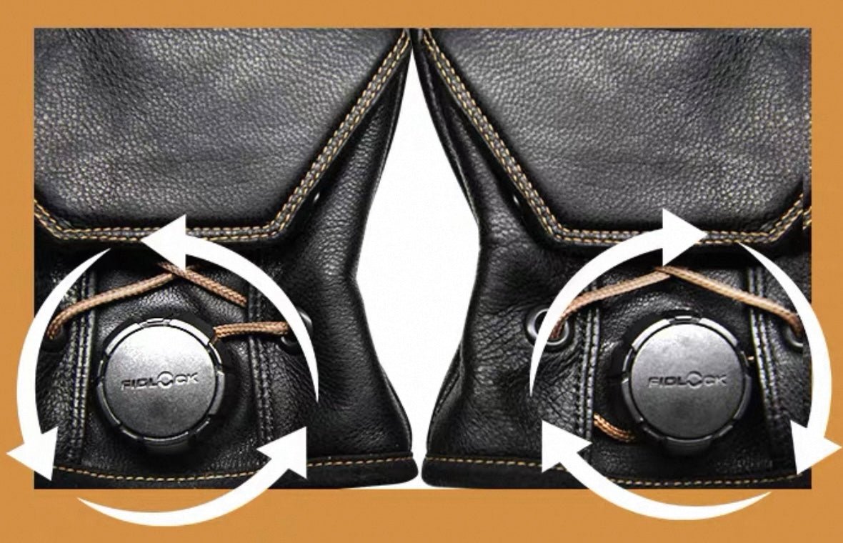 Fogy Garage Fidlock Retro Leather Motorcycle Gloves - Savile Speed Co.