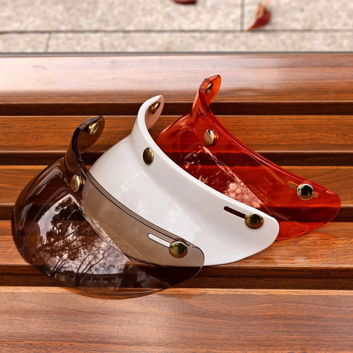 JEF Retro Helmet Peak – 3‑Snap Sun Visor Savile Speed Co.