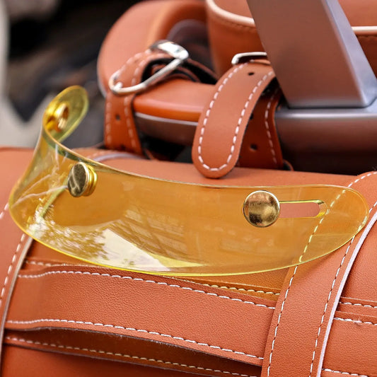 JEF Retro Helmet Peak – 3‑Snap Sun Visor Savile Speed Co.