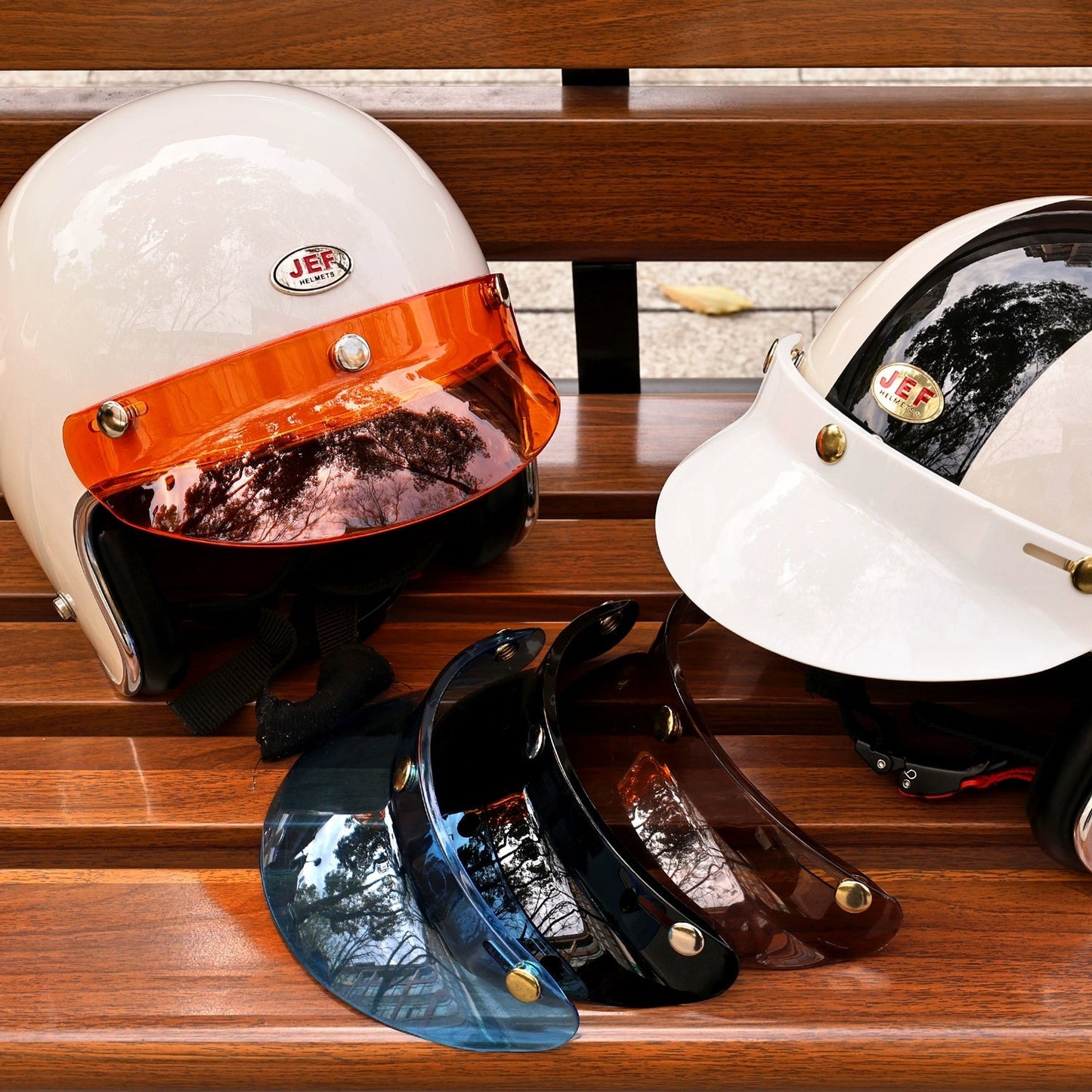 JEF Retro Helmet Peak 3 - Snap - Savile Speed Co.