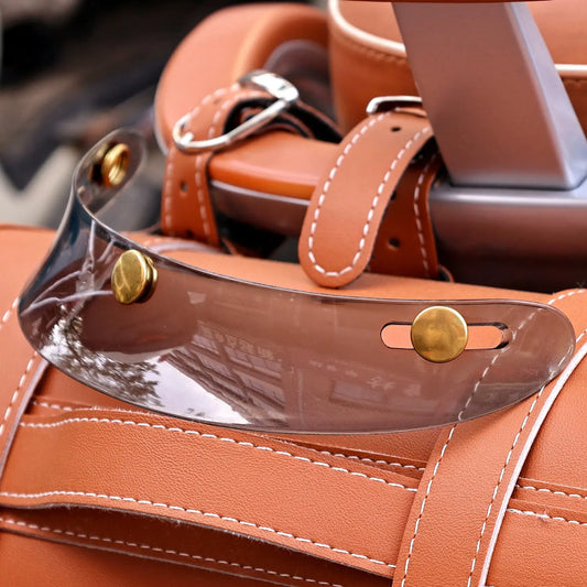 JEF Retro Helmet Peak – 3‑Snap Sun Visor Savile Speed Co.