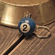 Metalize Billiards Ball Vintage Keychian - Savile Speed Co.
