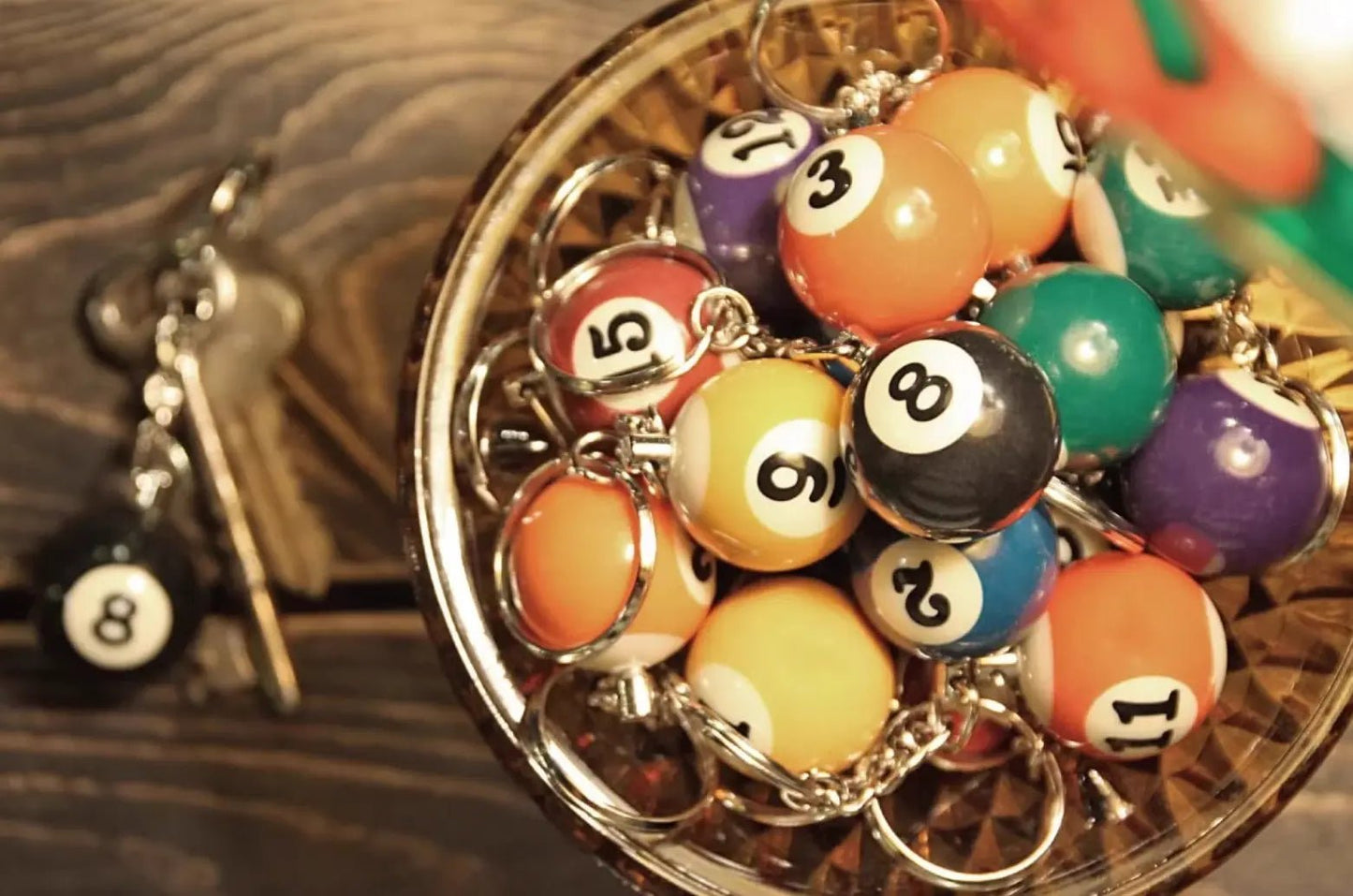 Metalize Billiards Ball Vintage Keychian - Savile Speed Co.