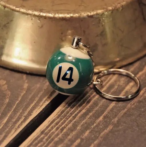 Metalize Billiards Ball Vintage Keychian - Savile Speed Co.