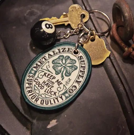 Metalize Billiards Ball Vintage Keychian - Savile Speed Co. - vintage keychain, billiards