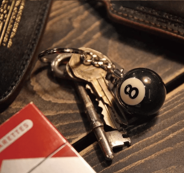 Metalize Billiards Ball Vintage Keychian - Savile Speed Co.