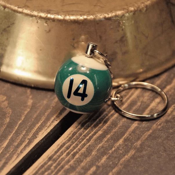Metalize Billiards Ball Vintage Keychian - Savile Speed Co.