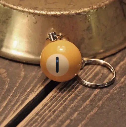 Metalize Billiards Ball Vintage Keychian - Savile Speed Co. - vintage keychain, billiards