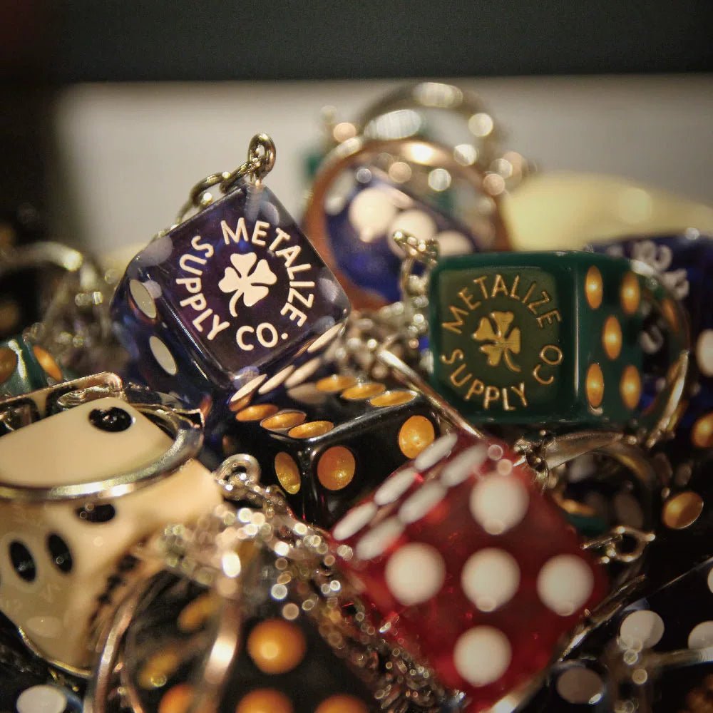 Metalize Dice Vintage Keychain - Savile Speed Co.