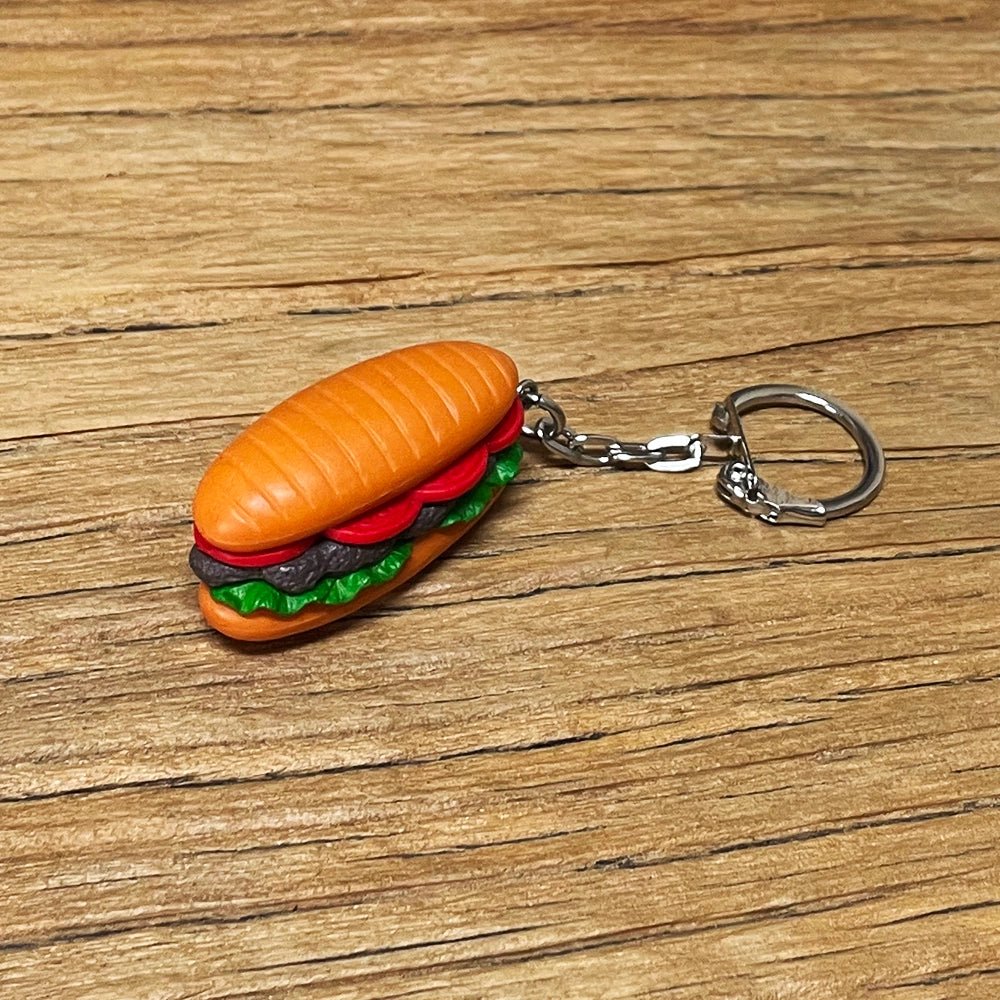 Metalize Hamburger Sandwich Fries Keychain - Savile Speed Co.